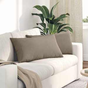 Pohovkové polštáře 2 pcs Taupe 80 x 40 cm textil - obrázek 1