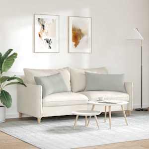 Pohovkové polštáře 2 pcs Světle šedá 80 x 40 cm textil - obrázek 4