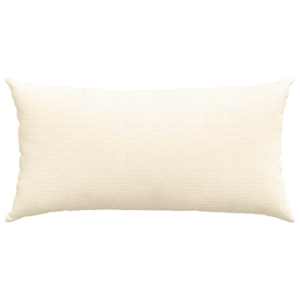 Pohovkové polštáře 2 pcs Krémová 80 x 40 cm Žebrovaná látka - obrázek 6