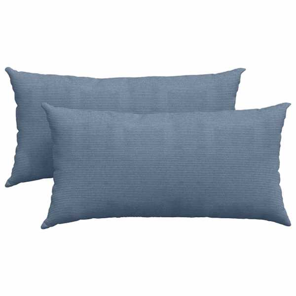 vidaXL Diivanipadjad 2 pcs Sinine 80 x 40 cm Korter kangas
