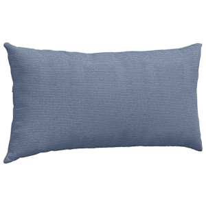 Pohovkové polštáře 2 pcs Modrá 80 x 40 cm Žebrovaná látka - obrázek 5