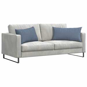 Pohovkové polštáře 2 pcs Modrá 80 x 40 cm Žebrovaná látka - obrázek 3