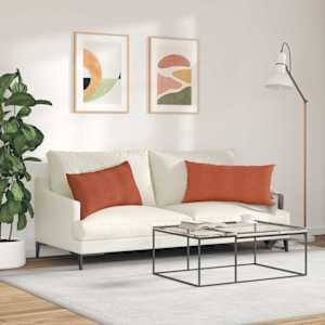 Pohovkové polštáře 2 pcs Červená oranžová 80 x 40 cm - obrázek 4