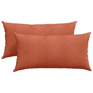 Pohovkové polštáře 2 pcs Červená oranžová 80 x 40 cm - obrázek 2