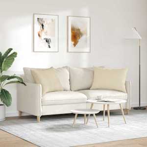 Pohovkové polštáře 2 pcs Krémová 70 x 50 cm textil - obrázek 4