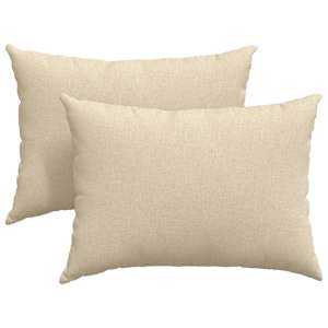 Pohovkové polštáře 2 pcs Krémová 70 x 50 cm textil - obrázek 2