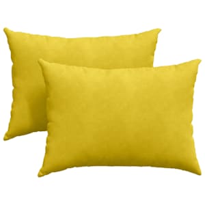 Pohovkové polštáře 2 pcs Žlutá 70 x 50 cm Žebrovaná látka - obrázek 2