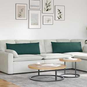 Pohovkové polštáře 2 pcs Tmavě zelená 120 x 40 cm textil - obrázek 1