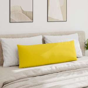 Pohovkové polštáře 2 pcs Světlá žlutá 120 x 40 cm textil - obrázek 4