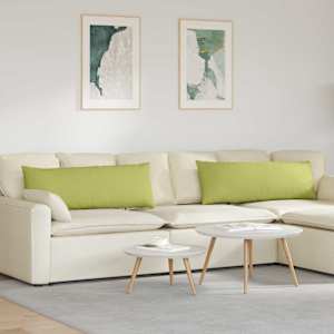 Pohovkové polštáře 2 pcs Světlá zelená 120 x 40 cm textil - obrázek 1