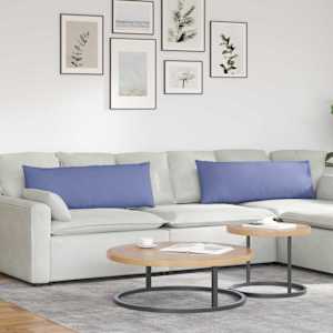 Pohovkové polštáře 2 pcs Modrá džínovina 120 x 40 cm textil - obrázek 1