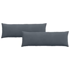Pohovkové polštáře 2 pcs Tmavě šedá 120 x 40 cm Žebrovaná látka - obrázek 2