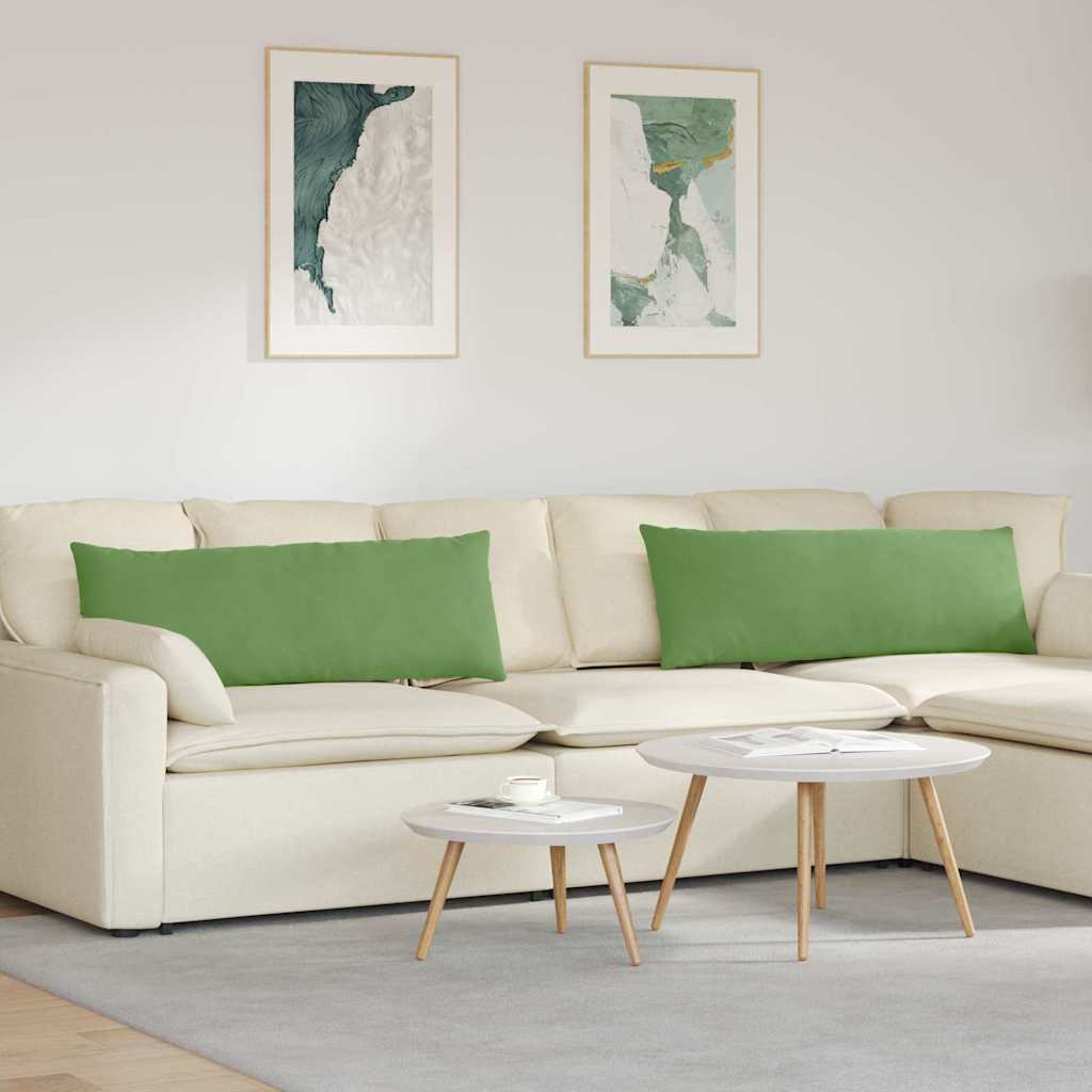 Sofa Kussens 2 stuks Lichtgroen 120 x 40 cm Cordstof image 1