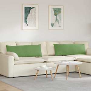 Pohovkové polštáře 2 pcs Světle zelená 120 x 40 cm - obrázek 1