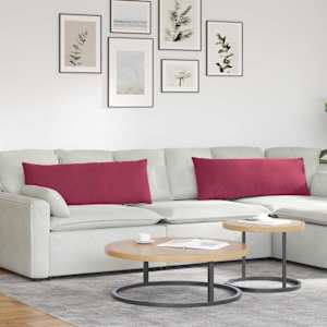 Blazine za kavč 2 pcs Vinorodna rdeča 120 x 40 cm