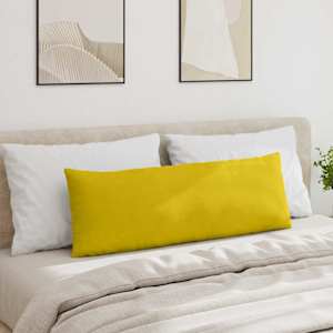 Pohovkové polštáře 2 pcs Žlutá 120 x 40 cm Žebrovaná látka - obrázek 4