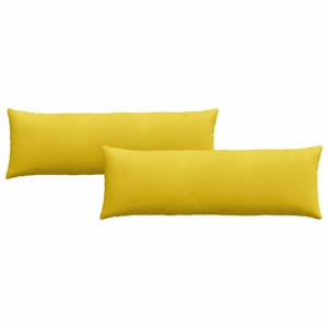 Pohovkové polštáře 2 pcs Žlutá 120 x 40 cm Žebrovaná látka - obrázek 2