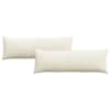 vidaXL Diivanipadjad 2 pcs cream 120 x 40 cm Korter kangas