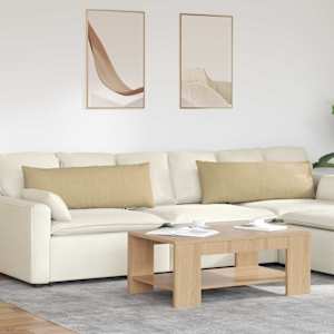 Pohovkové polštáře 2 pcs Šedozelená 120 x 40 cm Žebrovaná látka - obrázek 1