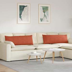 Pohovkové polštáře 2 pcs Červená oranžová 120 x 40 cm - obrázek 1
