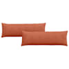 vidaXL Diivanipadjad 2 pcs Punane oranž 120 x 40 cm Korter kangas
