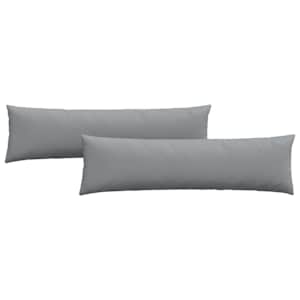 Pohovkové polštáře 2 pcs Světle šedá 145 x 40 cm textil - obrázek 2