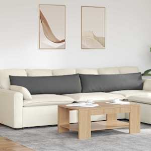 Pohovkové polštáře 2 pcs Tmavě šedá 145 x 40 cm textil - obrázek 1