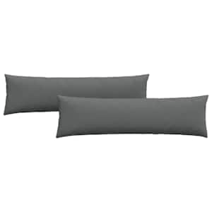 Pohovkové polštáře 2 pcs Tmavě šedá 145 x 40 cm textil - obrázek 2