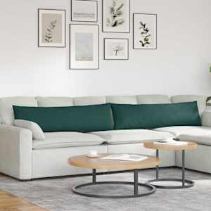 Pohovkové polštáře 2 pcs Tmavě zelená 145 x 40 cm textil - obrázek 1