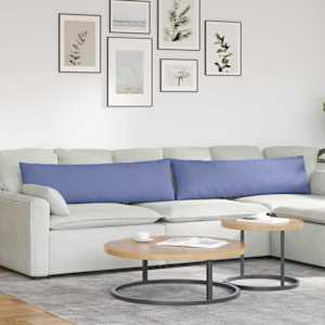 Pohovkové polštáře 2 pcs Modrá džínovina 145 x 40 cm textil - obrázek 1