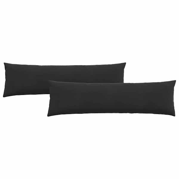 vidaXL Diivanipadjad 2 pcs Must 145 x 40 cm Korter kangas