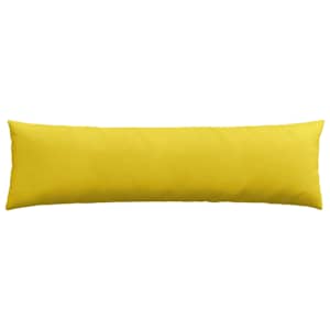Pohovkové polštáře 2 pcs Žlutá 145 x 40 cm Žebrovaná látka - obrázek 6