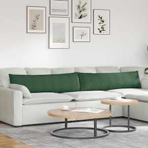 Pohovkové polštáře 2 pcs Tmavě zelená 145 x 40 cm - obrázek 1