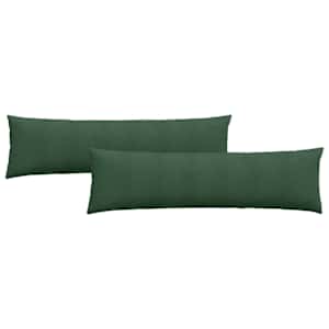 Pohovkové polštáře 2 pcs Tmavě zelená 145 x 40 cm - obrázek 2