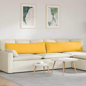 Pohovkové polštáře 2 pcs Světlá žlutá 145 x 40 cm - obrázek 1