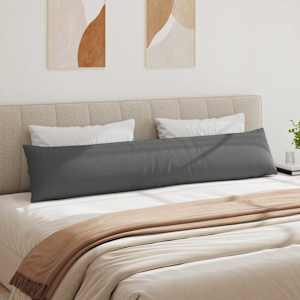Pohovkové polštáře 2 pcs Tmavě šedá 200 x 40 cm textil - obrázek 4