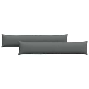 Pohovkové polštáře 2 pcs Tmavě šedá 200 x 40 cm textil - obrázek 2
