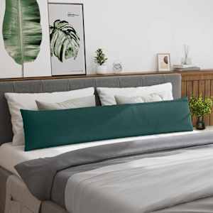 Pohovkové polštáře 2 pcs Tmavě zelená 200 x 40 cm textil - obrázek 4