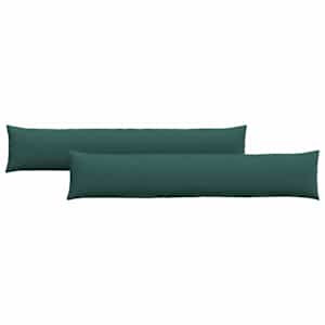 Pohovkové polštáře 2 pcs Tmavě zelená 200 x 40 cm textil - obrázek 2