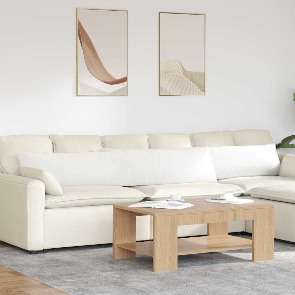 vidaXL Perne pentru canapea 2 pcs Alb 200 x 40 cm țesătură