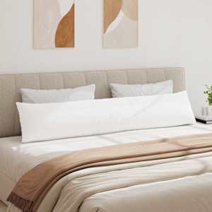 Pohovkové polštáře 2 pcs Bílá 200 x 40 cm textil - obrázek 4