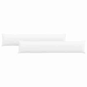 Pohovkové polštáře 2 pcs Bílá 200 x 40 cm textil - obrázek 2