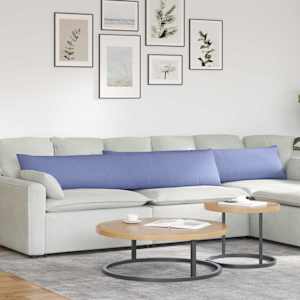 Pohovkové polštáře 2 pcs Modrá džínovina 200 x 40 cm textil - obrázek 1