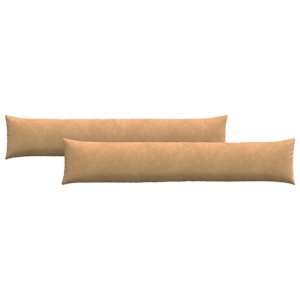 Pohovkové polštáře 2 pcs Hnědá 200 x 40 cm Žebrovaná látka - obrázek 2