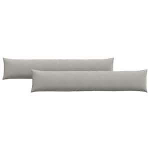 Pohovkové polštáře 2 pcs Světle šedá 200 x 40 cm textil - obrázek 2