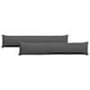 vidaXL Diivanipadjad 2 pcs Tumehall 200 x 40 cm Korter kangas