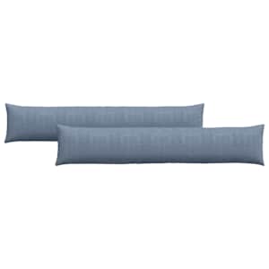 Pohovkové polštáře 2 pcs Modrá 200 x 40 cm Žebrovaná látka - obrázek 2