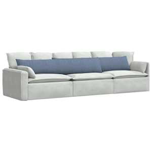 Pohovkové polštáře 2 pcs Modrá 200 x 40 cm Žebrovaná látka - obrázek 3