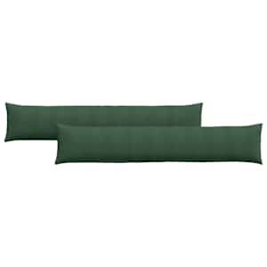 Pohovkové polštáře 2 pcs Tmavě zelená 200 x 40 cm - obrázek 2