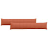 vidaXL Diivanipadjad 2 pcs Punane oranž 200 x 40 cm Korter kangas